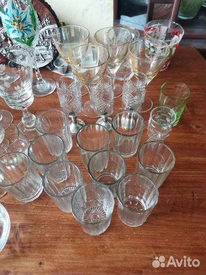 Бокалы фужеры рюмки