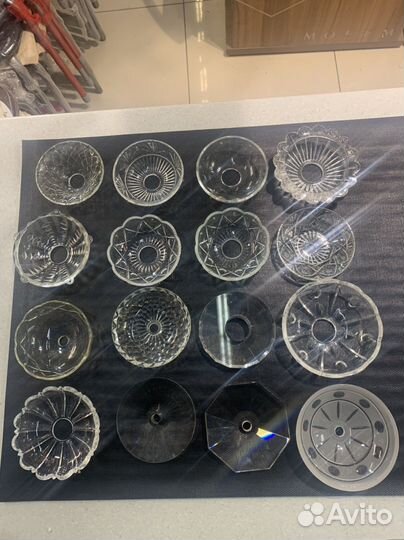 Розетки хрусталь Чехия СССР стаканчики