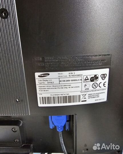 Монитор samsung syncmaster 913 N