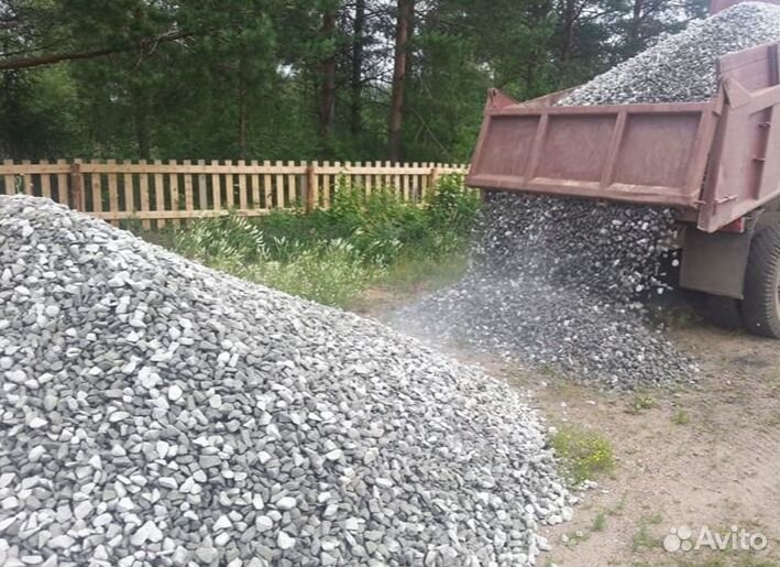 Отсев, щебень, песок, пгс, галька, мура, щпс, гпс