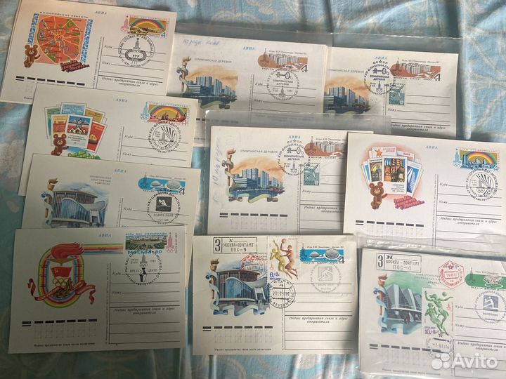 Почтовые карточки СССР/ олимпийская деревня и др