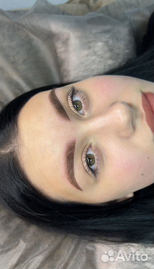 Перманентный макияж бровей и губ+Оформление