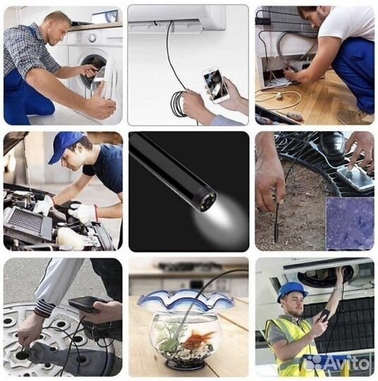 Эндоскоп гибкая камера 1 метр