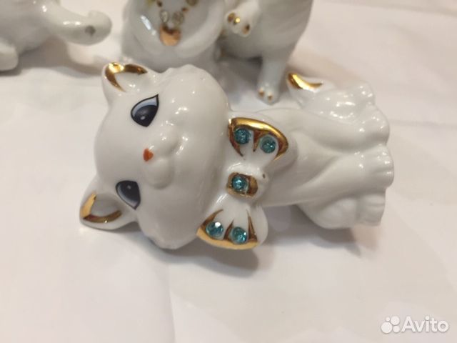 Статуэтки фарфоровые котят