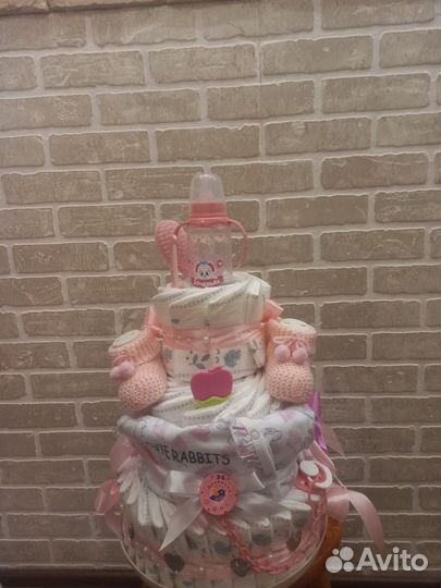 Торты из подгузников на выписку, день рождения