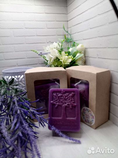 Мыло ручной работы с люфой