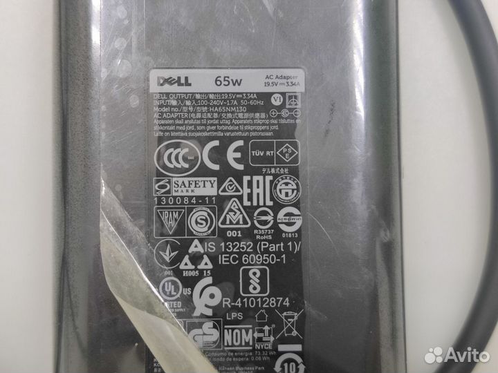 Зарядка Dell 19.5 V 65w 3.34A 7,4x5мм с иглой ориг