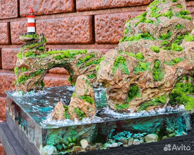 Диорама побережья из эпоксидной смолы