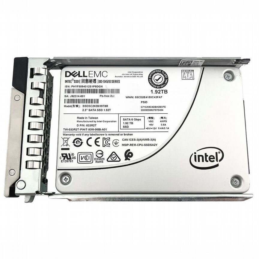 [33R2T] Жесткий Диск Dell 1.92tb Sata3 2,5" Ssd 33r2t