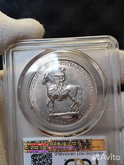 1 Доллар 1900 Лафайет в слабе pcgs