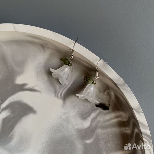 Серьги колокольчики ручной работы