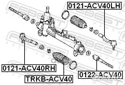 Наконечник рулевой L toyota Camry 01- febest