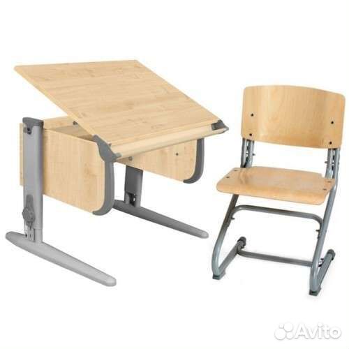 Растущая парта с полкой и стул Дэми Сут. 14