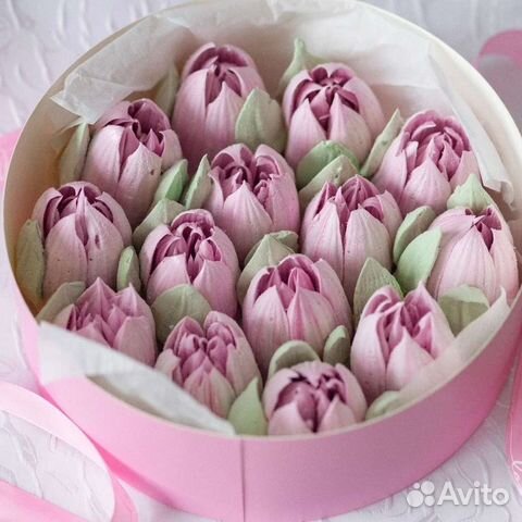 Тюльпаны из зефира