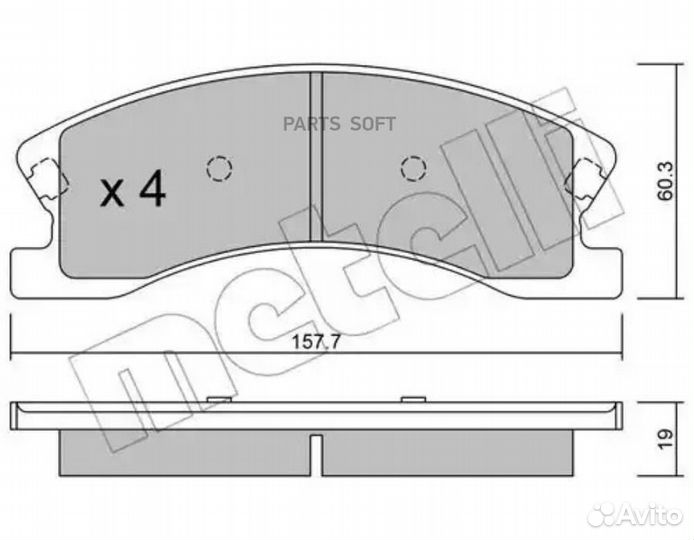 Metelli 22-0626-0 Колодки тормозные