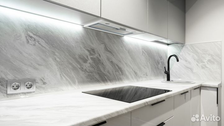 Кухня Мармо. Прямой гарнитур