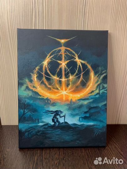 Картина акрилом на холсте Elden Ring