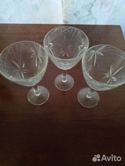 Фужеры, бокалы, стаканы СССР. Хрусталь. Винтаж