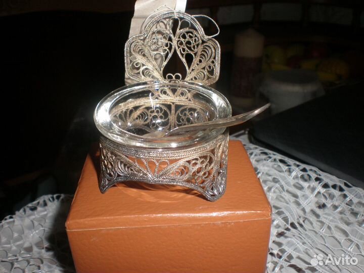 Винтажная солонка (икорница) 