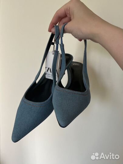 Новые джинсовые туфли зара/zara 40/41