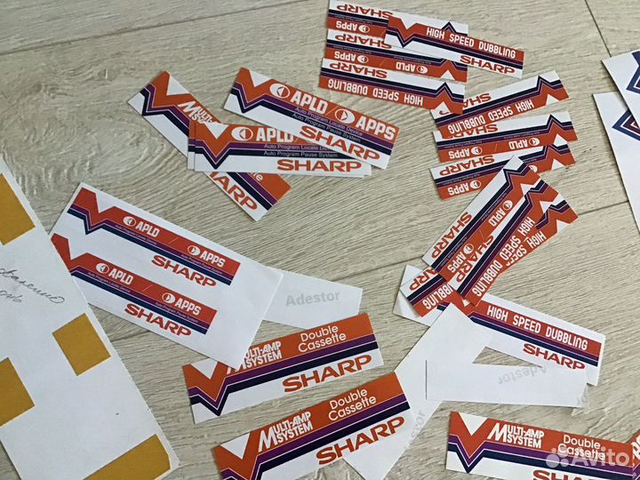 Наклейки на Sharp магнитолы