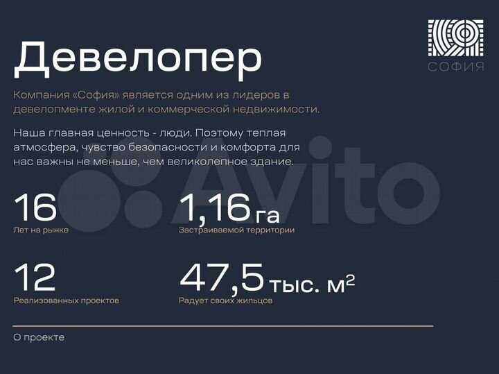 1-к. квартира, 44,3 м², 12/16 эт.