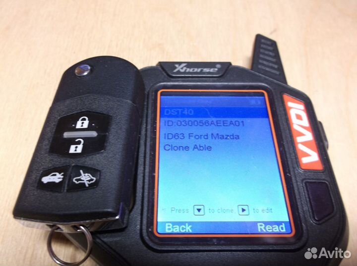 Mazda remote key 4 buttons Texas 4D ID63