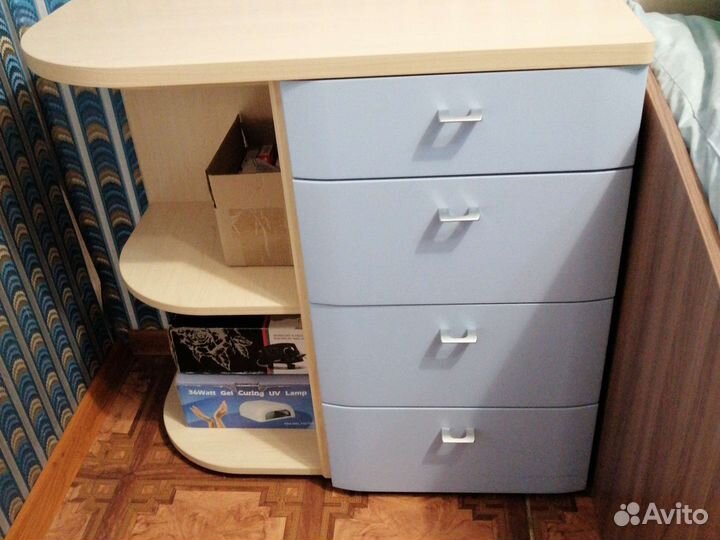 Компьютерный стол+полка+ тумба под принтер+ полка