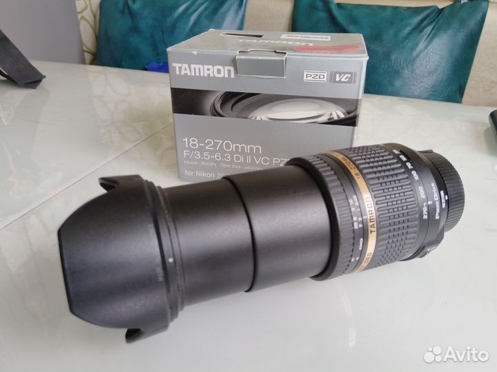 Объектив tamron для Nikon 18-270 mm, F/3.5-6.3