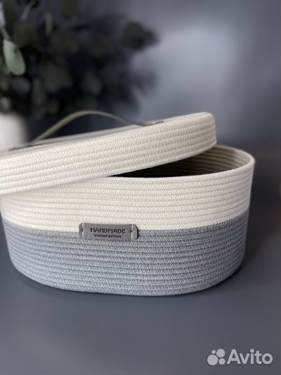 Корзина из хлопкового шнура