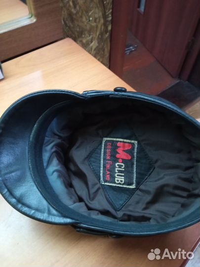 Кепка натуральная кожа