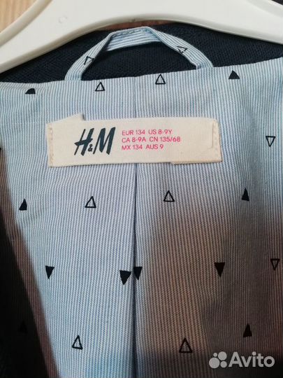 Пиджак на мальчика h&m рост 134