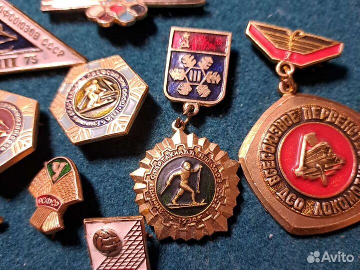 Значки СССР спортивные, набор