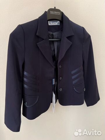 Пиджак школьный синий 134