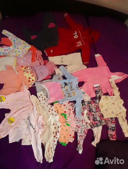 Детские вещи 2 пакета для девочек с рождения