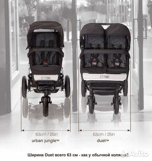 Продам коляску для двойни Mountain Buggy Duet