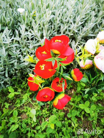 Искусственные цветы роза чайная