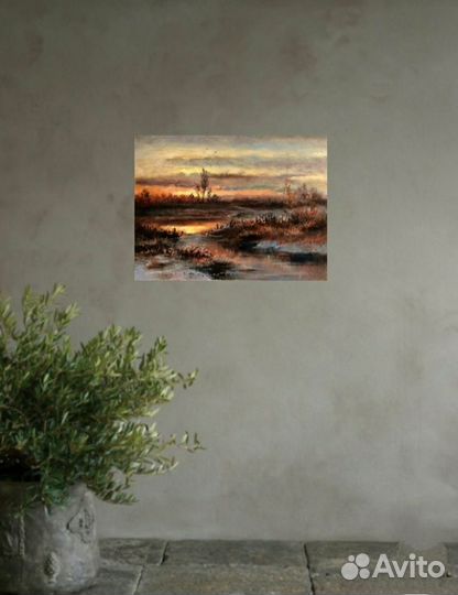 Картина маслом Закат