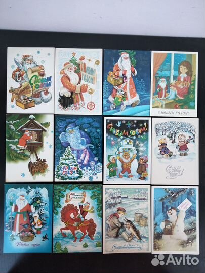 Открытки новогодним СССР