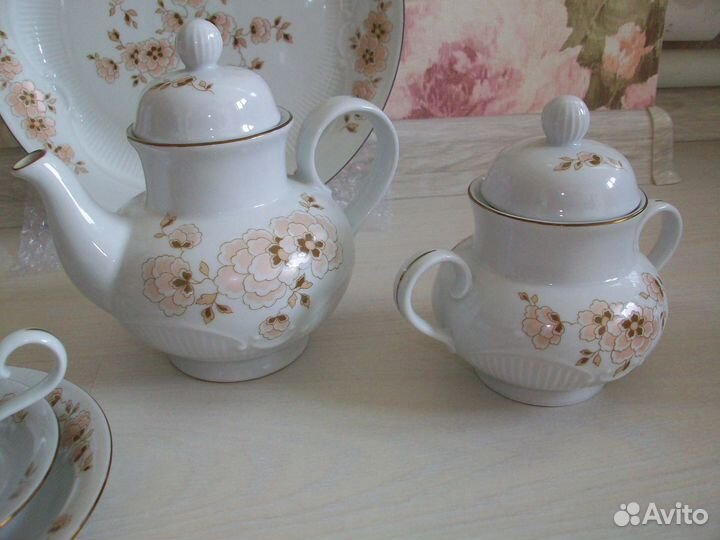 Сервиз чайный Кольдиц фарфор Гдр Винтаж