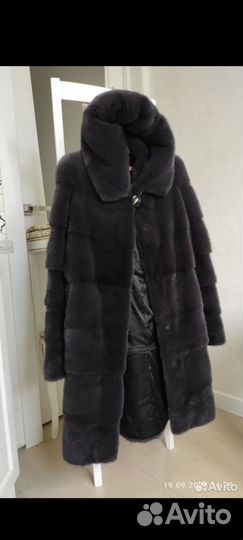 Шуба норковая трансформер автоледи графит