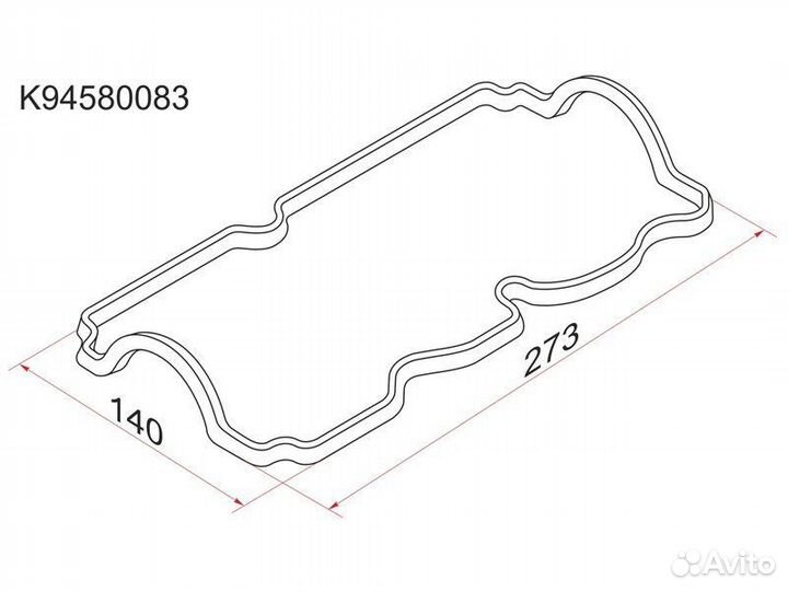 K94580083 Прокладка клапанной крышки DW