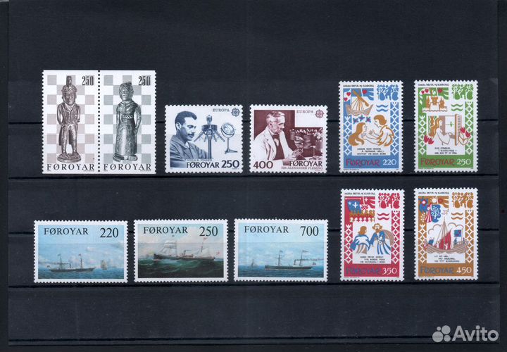 Фарерские острова подборка марок