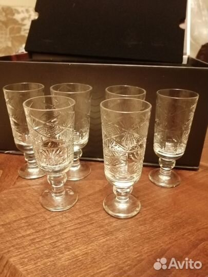 Рюмки хрусталь Чехословакия 6шт