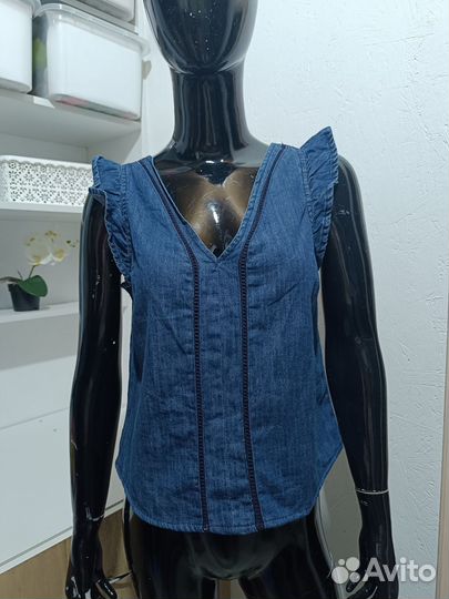 Джинсовая майка размер 44