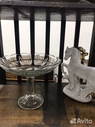 Ваза для фруктов стекло СССР