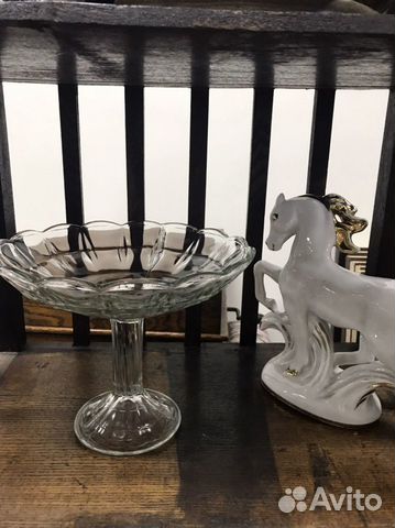 Ваза для фруктов стекло СССР