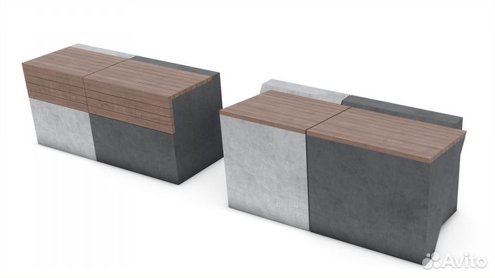 Лавочка садовая из бетона