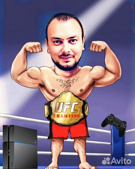 Шарж, портрет на фото. Подарок на день рождения