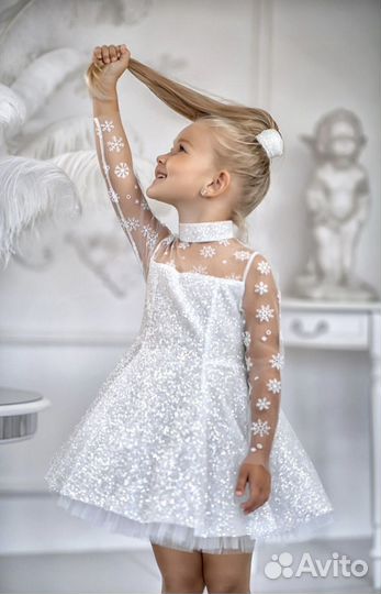 Платье карнавальное Снежинка